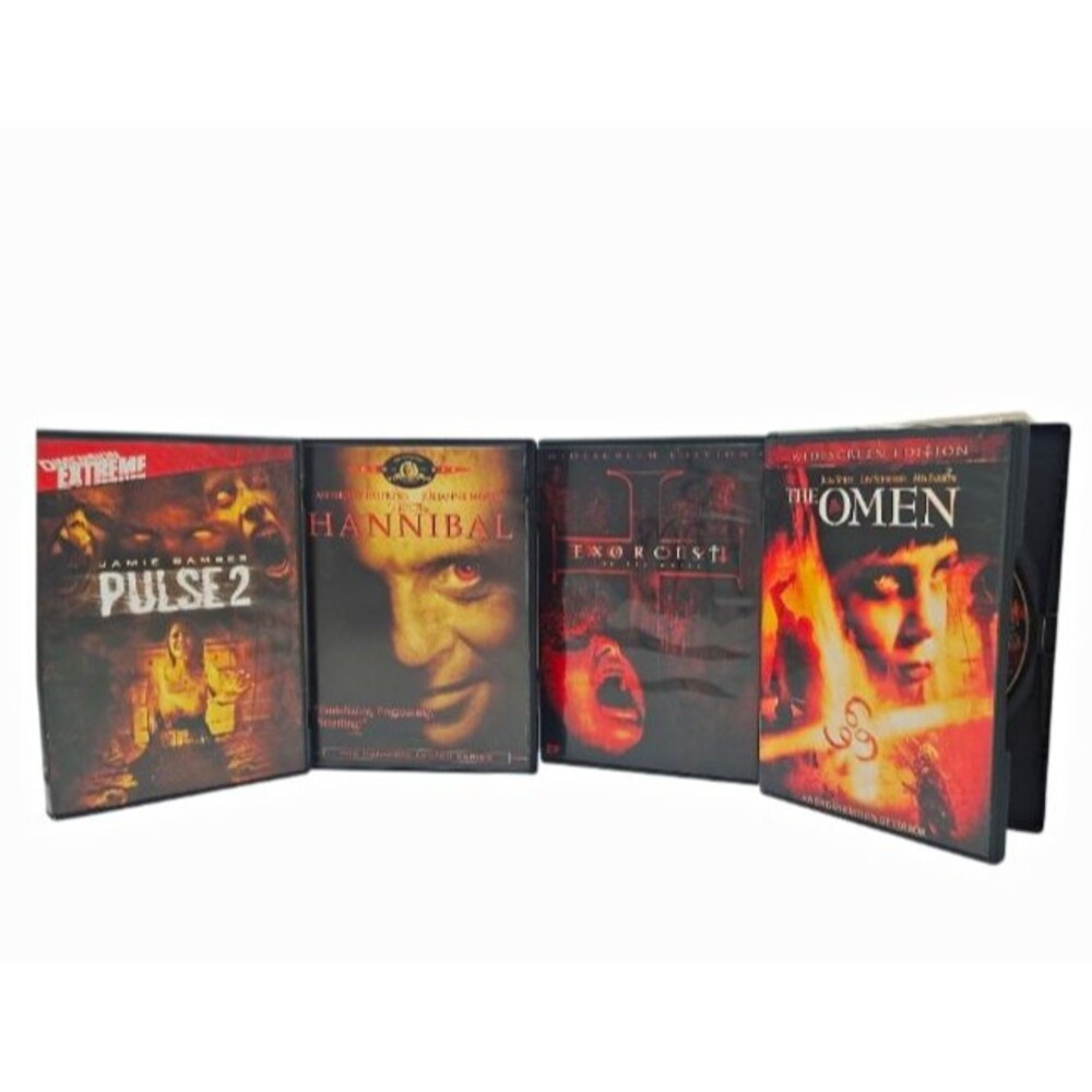 Hollowen Horror Movie DVD Lot 4 Hannibal Omen Exorcist Beginning Pulse 2